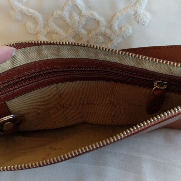 Monsac Super Smooth Glossy Italian Leather Shoulder/Clutch - Picture 5 of 14